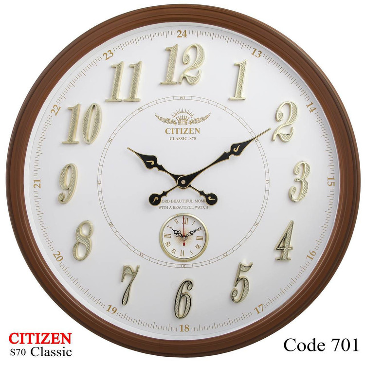 ساعت دیواری سیتیزن 701 پلاستیکی سایز 70