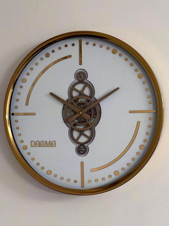 ساعت دیواری دارما 5510 طلایی | ساعت دیواری شیک و دکوراتیو فلزی