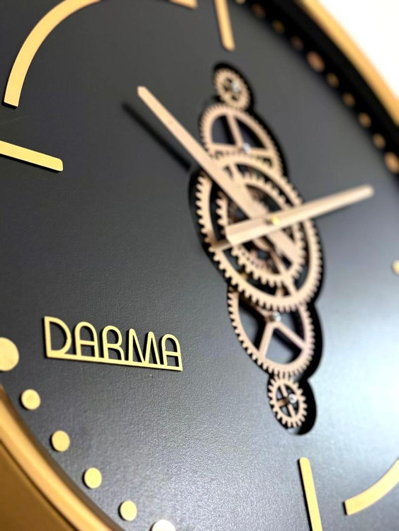 ساعت دیواری دارما 5510 طلایی | ساعت دیواری شیک و دکوراتیو فلزی